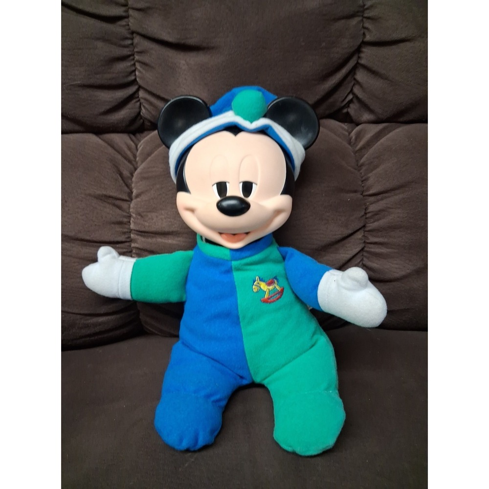 Vintage Disney  Mickey Mouse Hug and Glow Mattel Light Up Plush Doll Works!